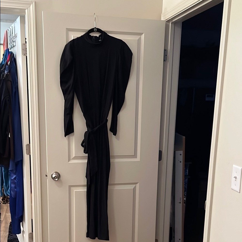 Elegant  Express Black Long-Sleeve jumpsuit